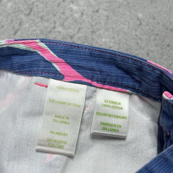 Lilly Pulitzer Adie Shorts Womens Size 0 Blue Tiki Pink Style 20948 100% Cotton - Picture 12 of 14